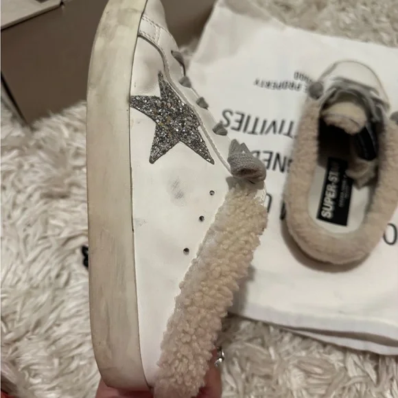 Golden Goose Superstar Sabot Sneaker Mules white leather with Shearling Lining - Picture 6 of 12